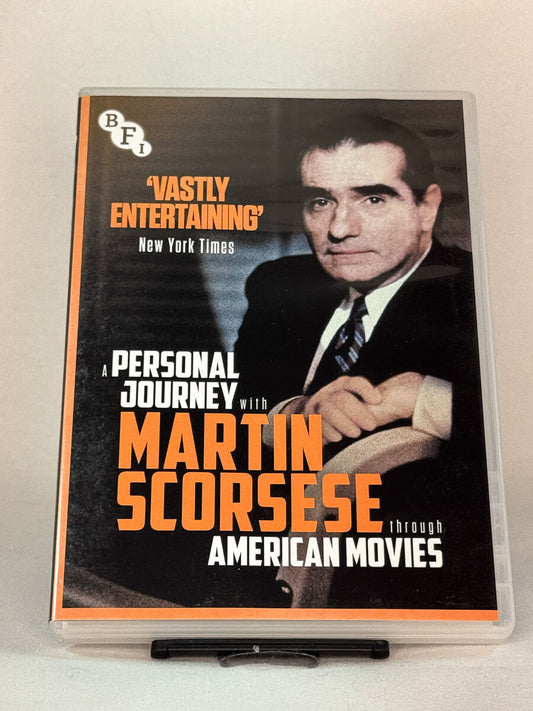 Forside av DVD-cover til A Personal Journey with Martin Scorsese Through American Movies, brukt DVD hos Brukbar Film