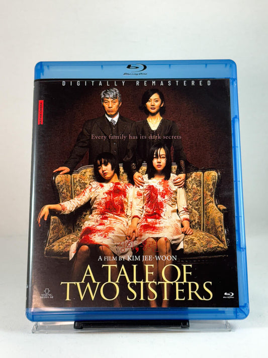 Forside av Blu-ray-cover til A Tale of Two Sisters – sørkoreansk grøsserklassiker fra Kim Jee-woon, brukt film hos Brukbar Film.