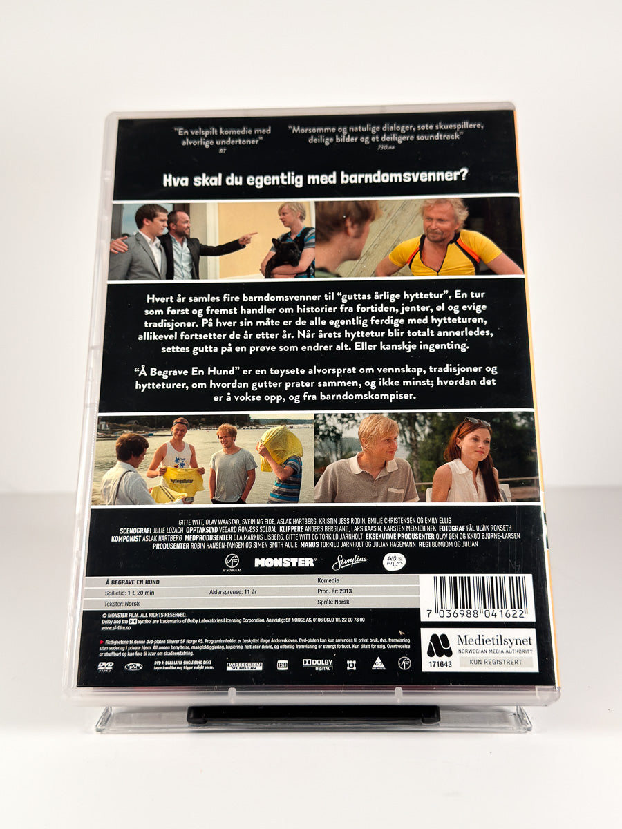 Bakside av cover til Å begrave en hund på DVD