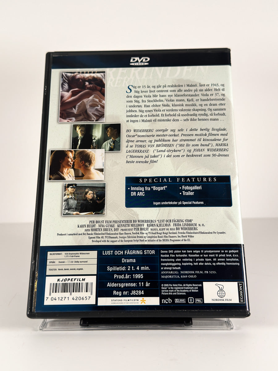 Bakside av cover til Å leve, det er å elske på DVD