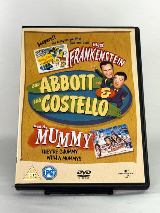 DVD-forside til filmen Abbott & Costello – Meet Frankenstein / Meet the Mummy
Originalt cover brukt for produktbilde i nettbutikken Brukbar Film