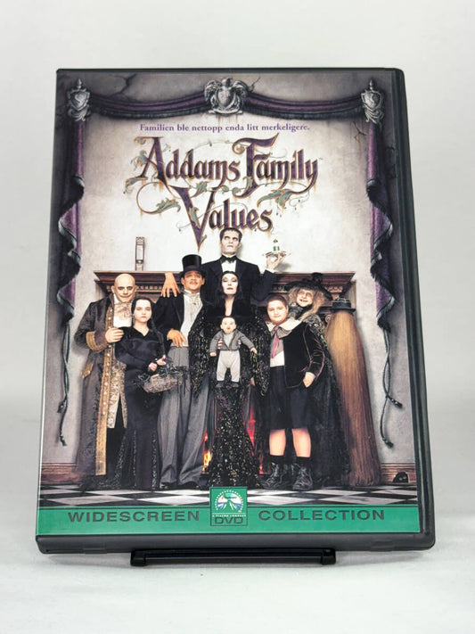 DVD-forside til filmen Addams Family Values
Originalt cover brukt for produktbilde i nettbutikken Brukbar Film