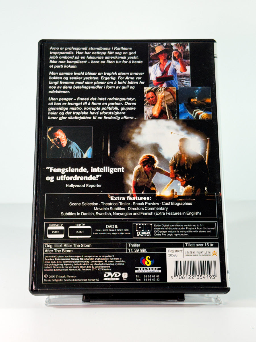 Bakside av cover til After the Storm, brukt original DVD hos Brukbar Film