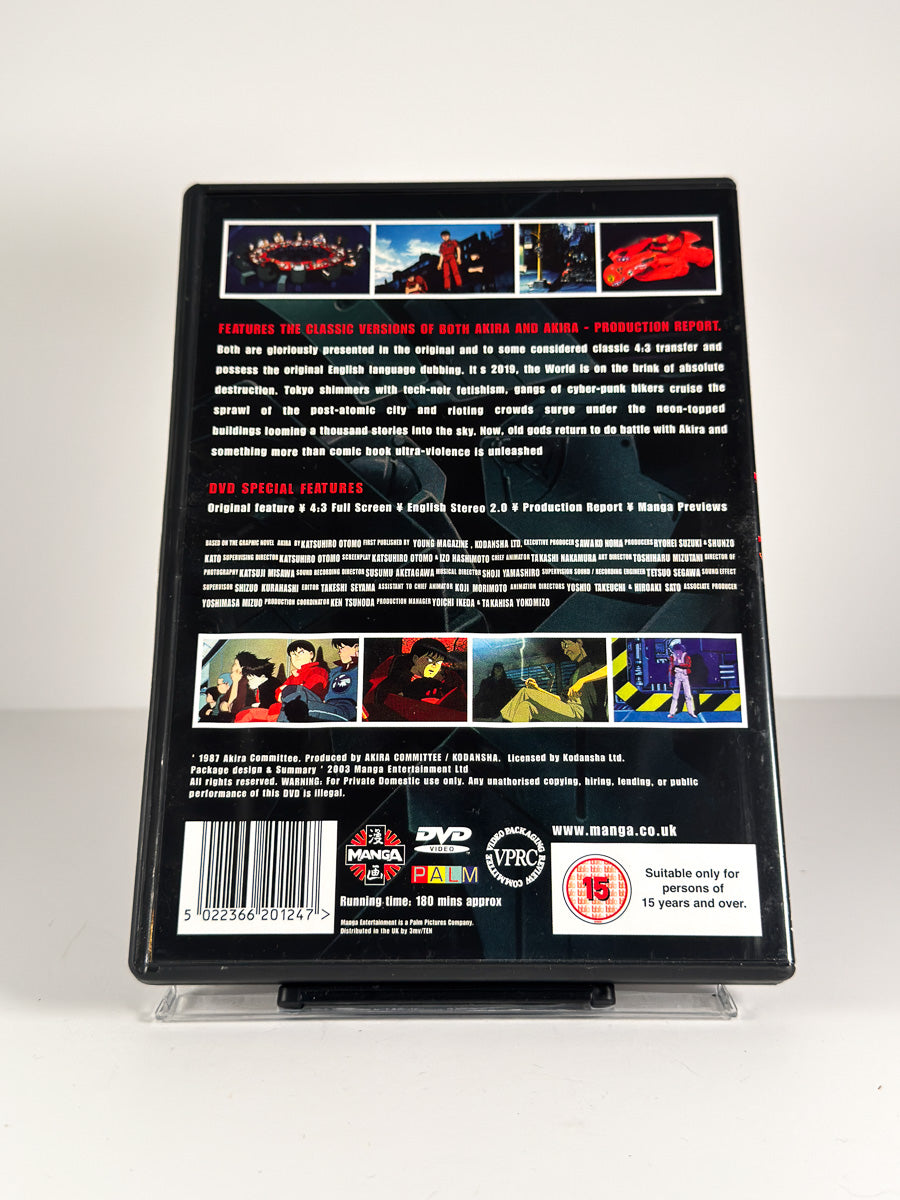 Bakside av cover til Akira på DVD