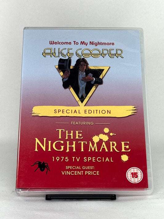DVD-forside til filmen Alice Cooper – Welcome to My Nightmare
Originalt cover brukt for produktbilde i nettbutikken Brukbar Film