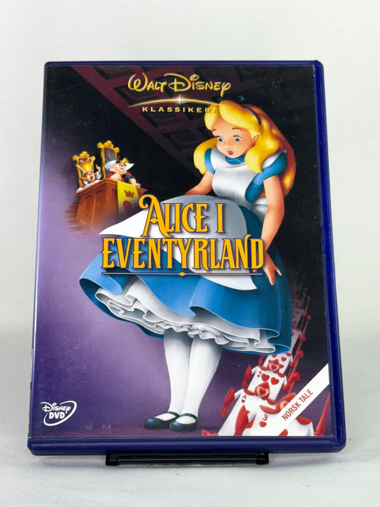 DVD-forside til filmen Alice i Eventyrland
Originalt cover brukt for produktbilde i nettbutikken Brukbar Film
