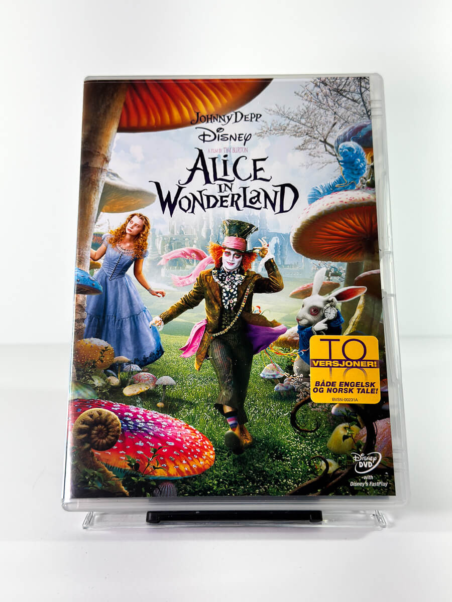 Forside av cover til Alice in Wonderland, bruktfilm hos nettbutikken Brukbar Film