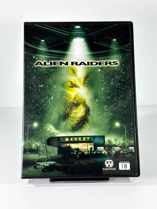 Forside av cover til Alien Raiders, brukt DVD hos Brukbar Film