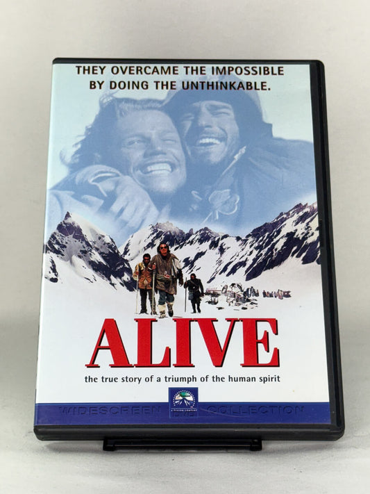 DVD-forside til filmen Alive
Originalt cover brukt for produktbilde i nettbutikken Brukbar Film