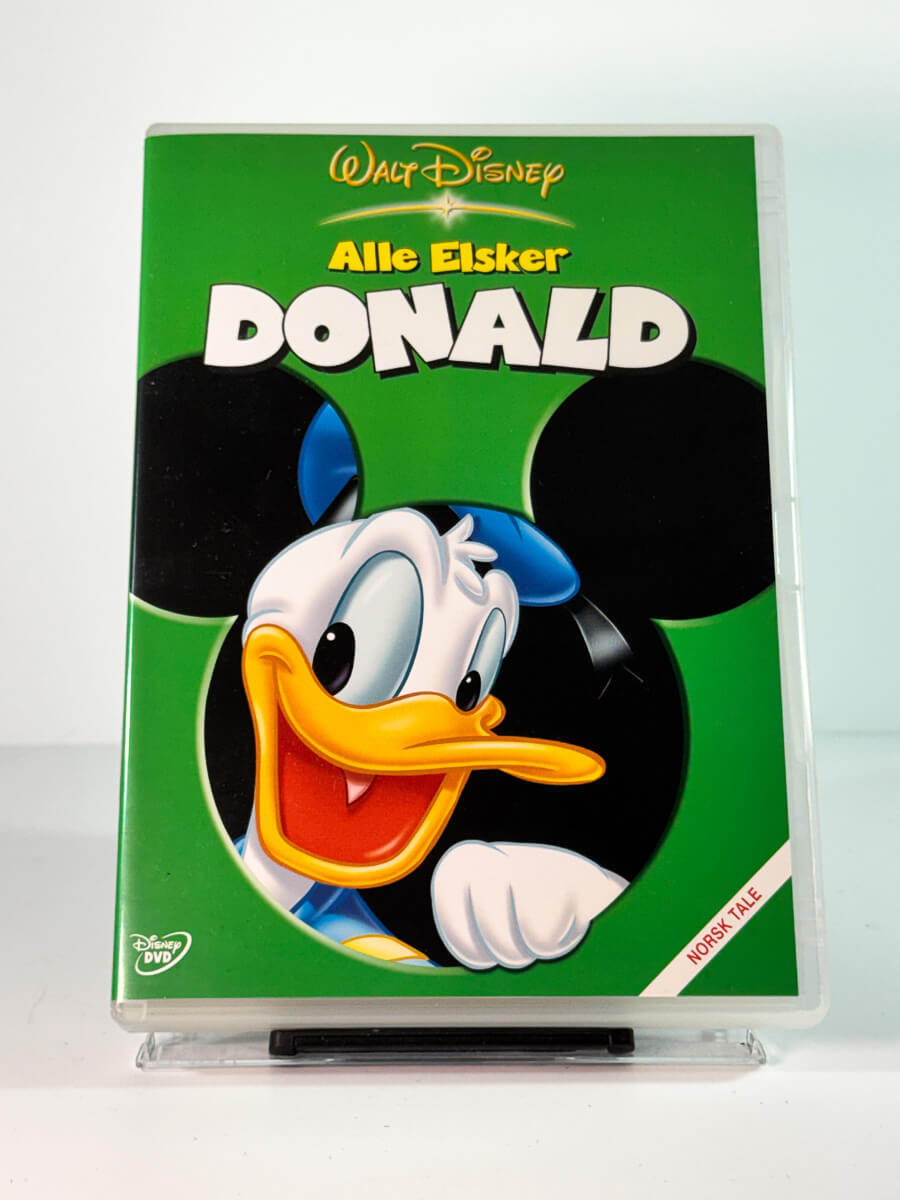 Forside av cover til alle elsker donald, brukt DVD hos Brukbar Film