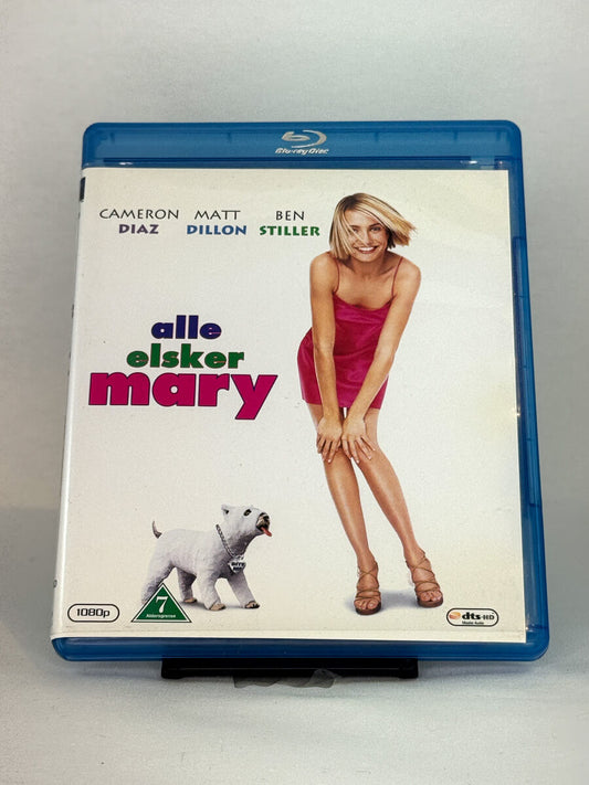 Forside av Blu-ray-cover til komedien Alle elsker Mary – brukt filmklassiker på Blu-ray hos Brukbar Film