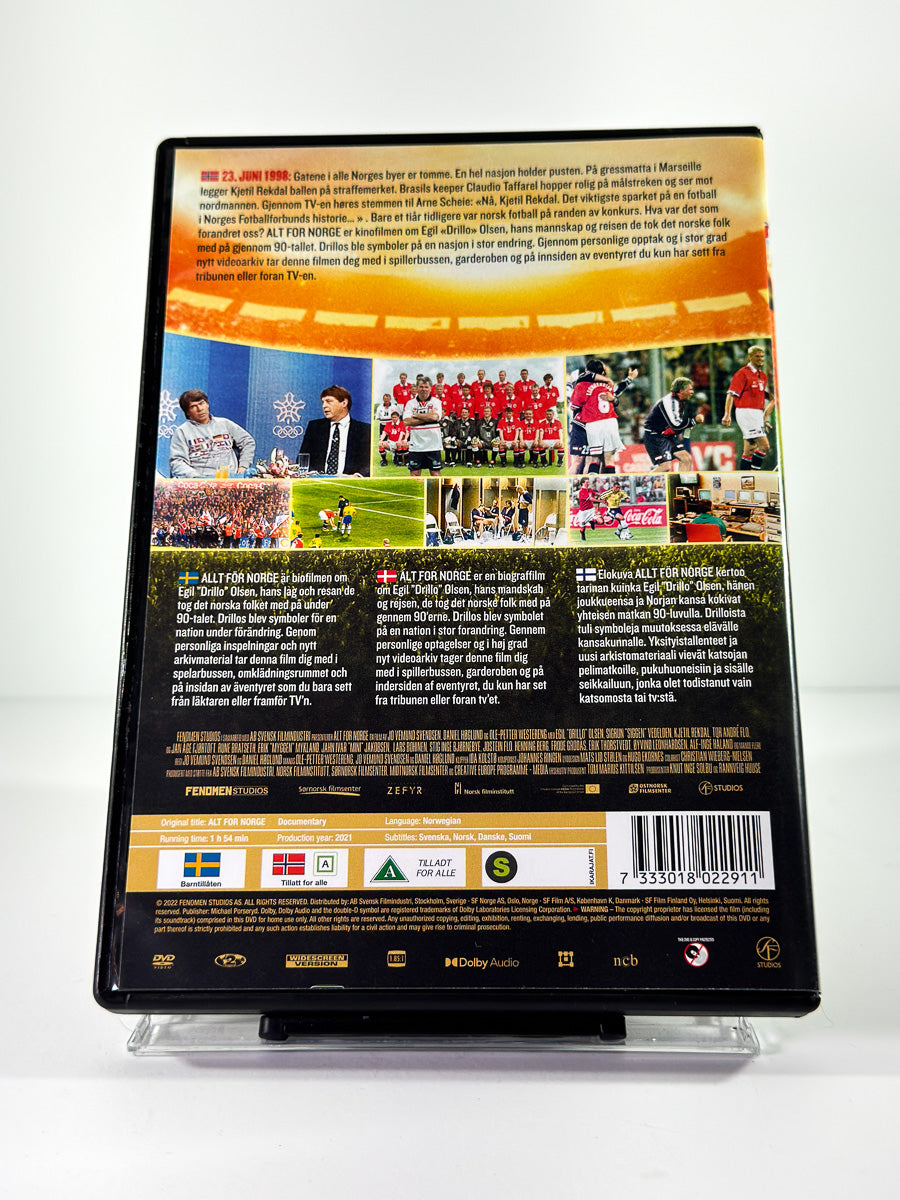 Bakside av cover til Alt for Norge på DVD