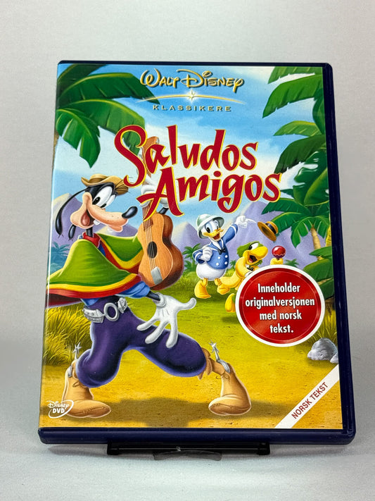 DVD-cover-forside til filmen Saludos Amigos – Brukt DVD fra nettbutikken Brukbar Film