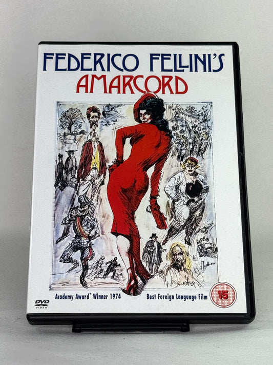 DVD-forside til filmen Amarcord
Originalt cover brukt for produktbilde i nettbutikken Brukbar Film