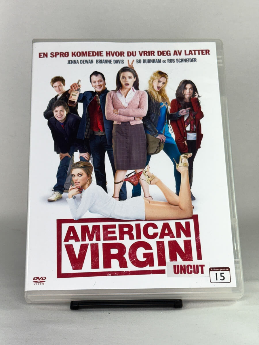 DVD-forside til filmen American Virgin
Originalt cover brukt for produktbilde i nettbutikken Brukbar Film