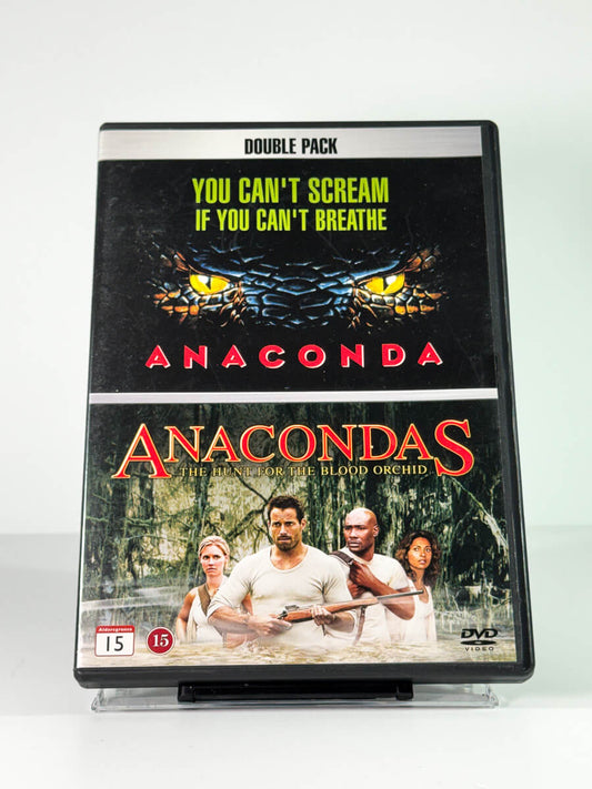 Forside av cover til anaconda / anacondas – double pack, brukt original DVD hos Brukbar Film