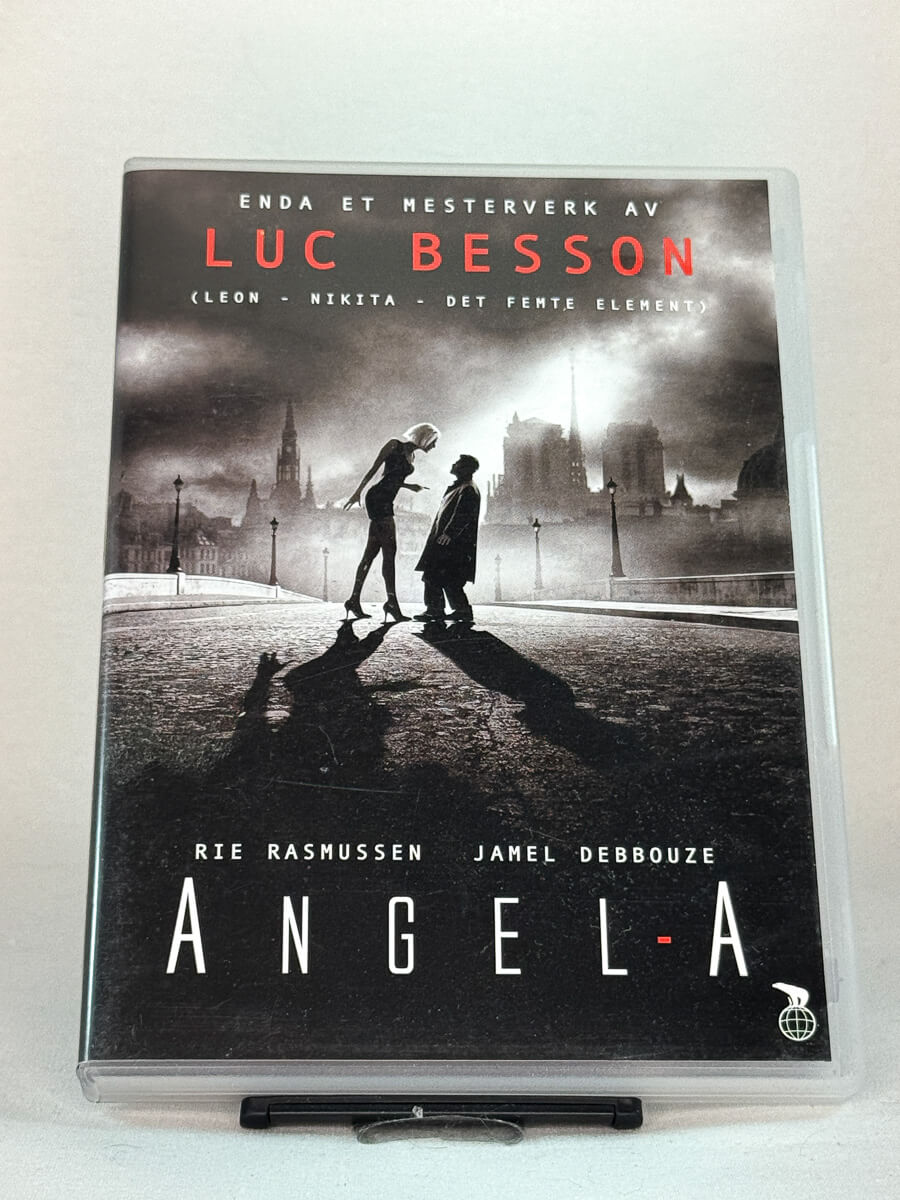Forside av DVD-cover til Angel-A, bruktfilm på DVD hos Brukbar Film