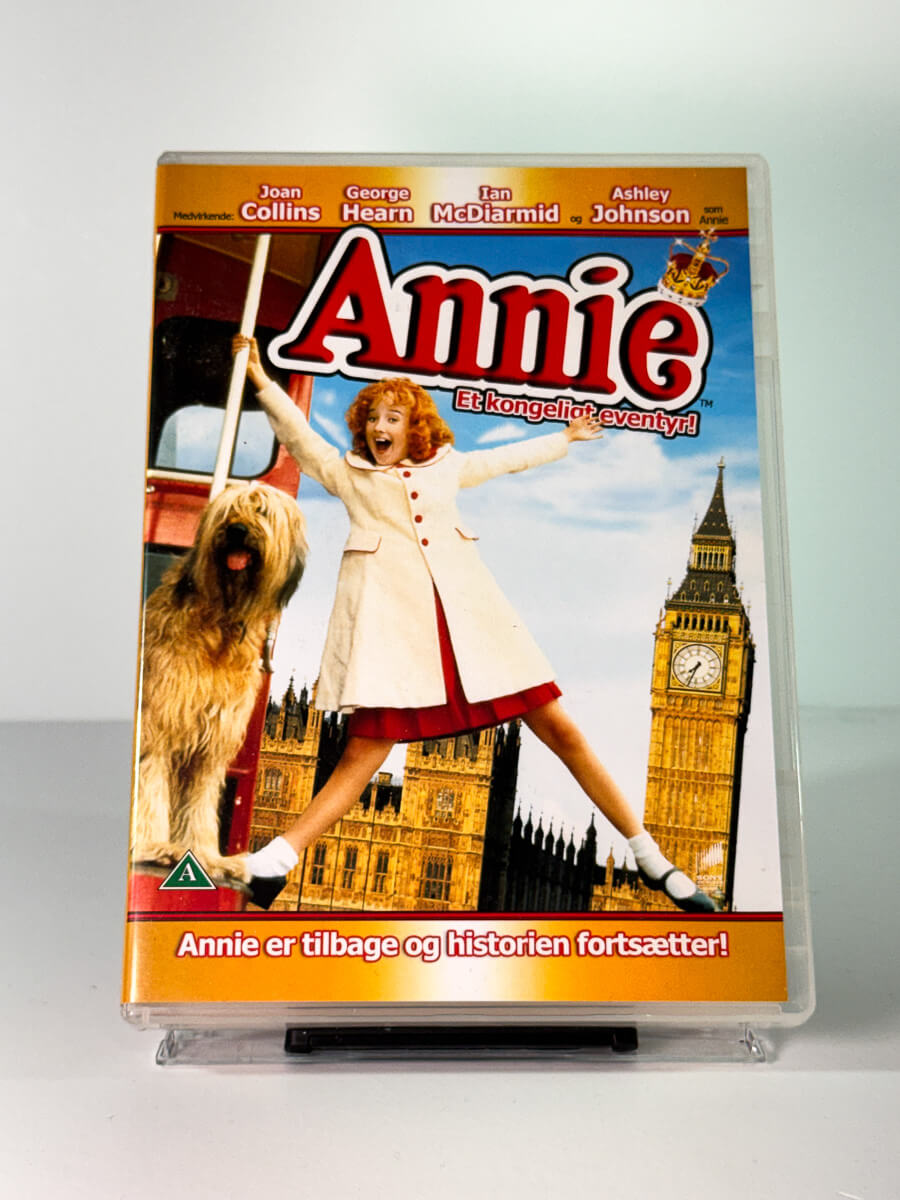Forside av cover til annie et kongelig eventyr, brukt DVD hos Brukbar Film