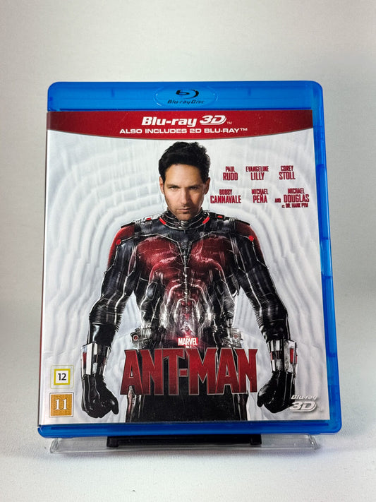 Forside av DVD-cover til Ant-Man (Blu-ray 3D), bruktfilm hos nettbutikken Brukbar Film