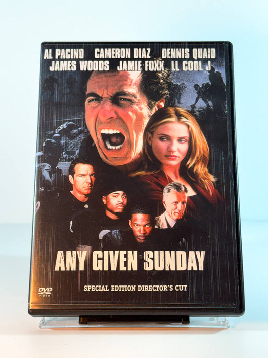 Forside av cover til any given sunday, brukt original DVD hos Brukbar Film