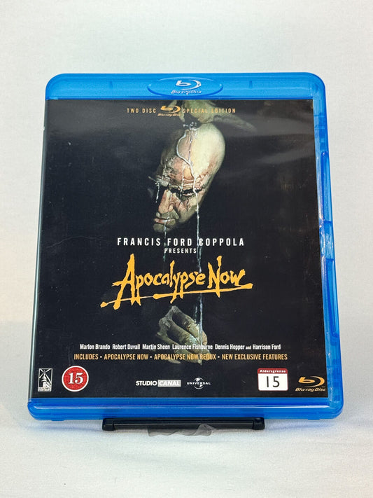 Forside av Blu-ray-cover til krigseposet Apocalypse Now – brukt klassiker tilgjengelig hos Brukbar Film
