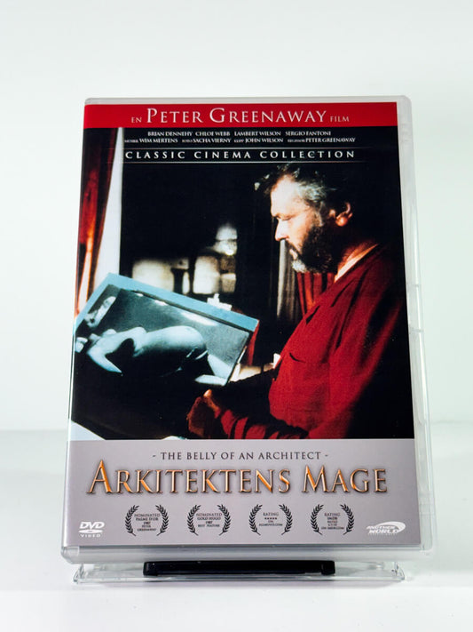 Forside av cover til Arkitektens mage, bruktfilm hos nettbutikken Brukbar Film