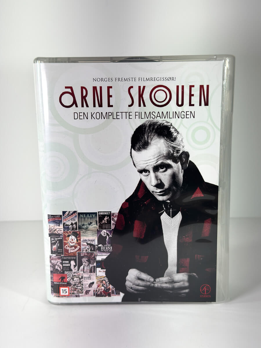 Forside av cover til Arne Skouen Den Komplette Filmsamlingen, brukt DVD hos Brukbar Film