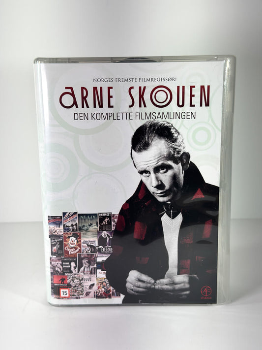 Forside av cover til Arne Skouen Den Komplette Filmsamlingen, brukt DVD hos Brukbar Film