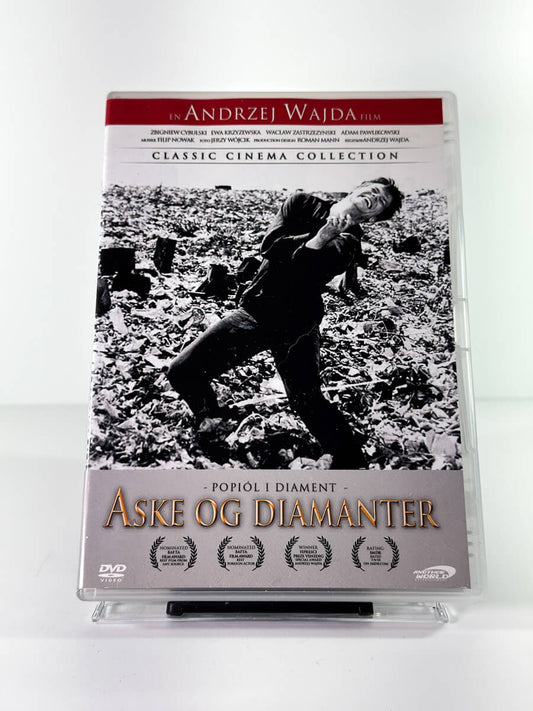 Forside av cover til Aske og diamanter, brukt DVD hos Brukbar Film