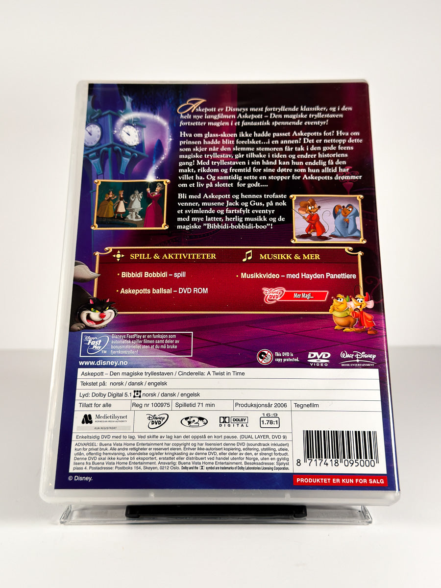Bakside av cover til Askepott – Den magiske tryllestaven på DVD