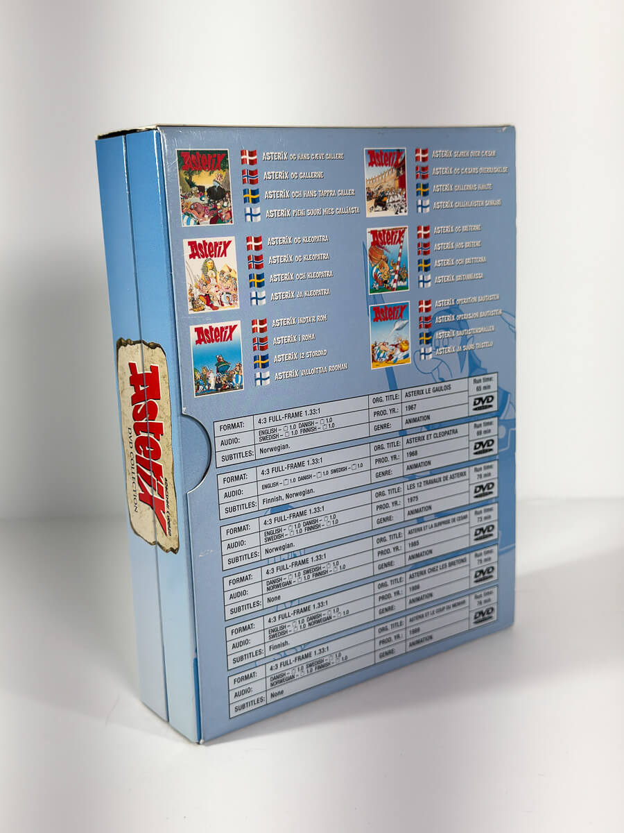 Bakside av cover til Asterix DVD Collection, brukt original DVD hos Brukbar Film