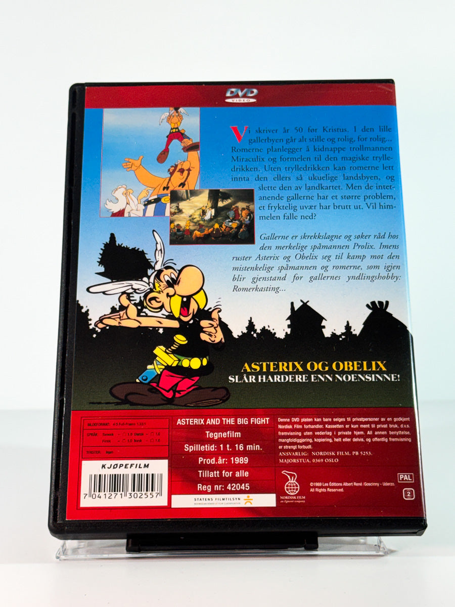 Bakside av cover til Asterix – Operasjon Bautastein, bruktfilm på DVD hos Brukbar Film