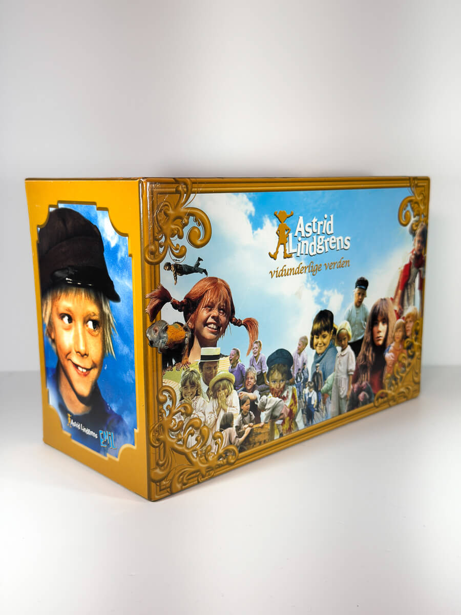Forside av Astrid Lindgrens vidunderlige verden, brukt DVD samleutgivelse hos Brukbar Film