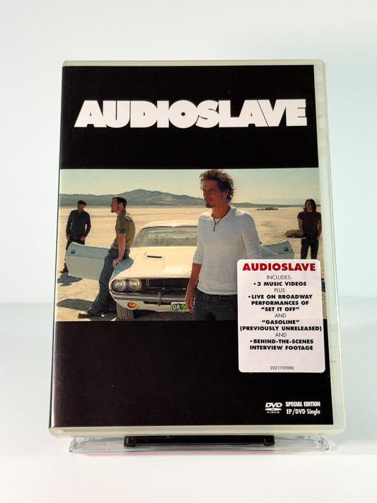 Forside av cover til audioslave, bruktfilm på DVD hos Brukbar Film