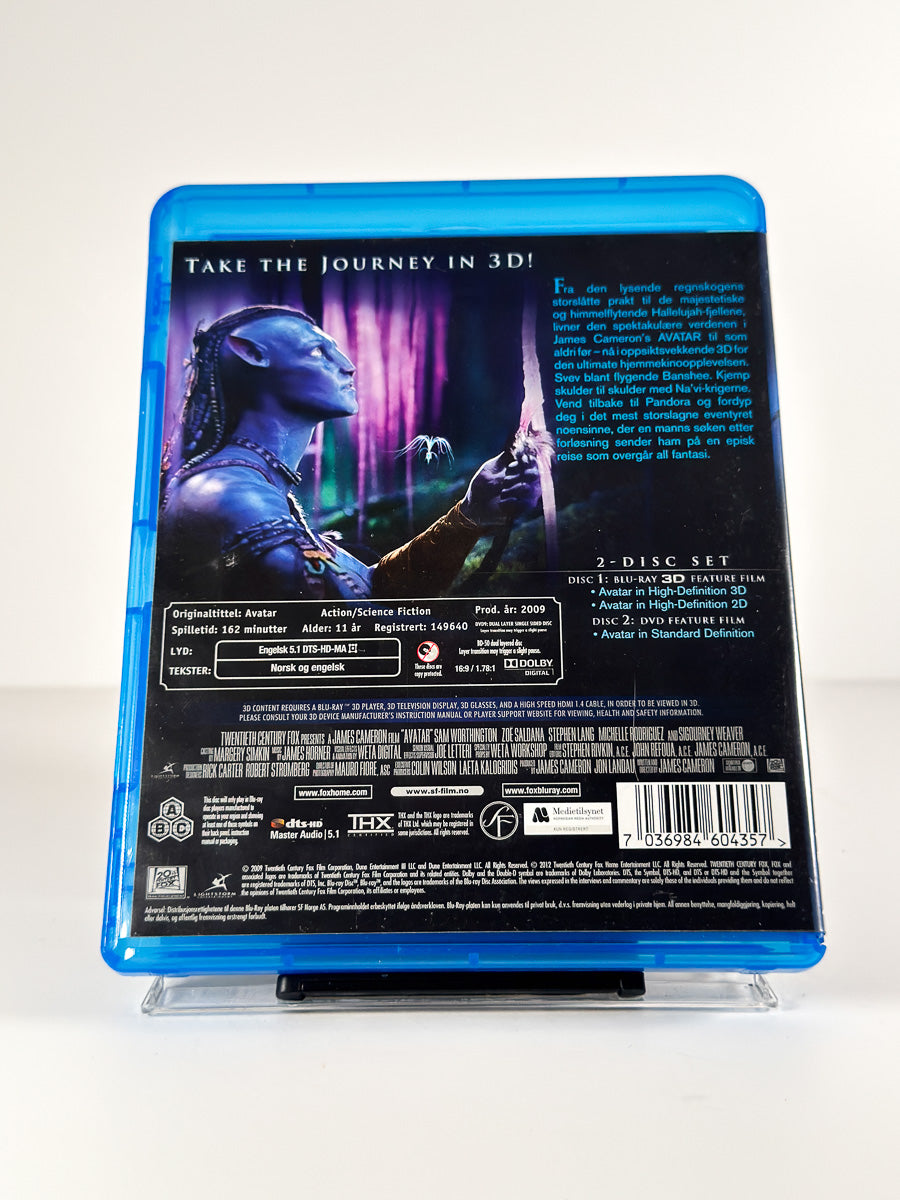 Bakside av cover til Avatar – Limited 3D Edition på Blu-ray