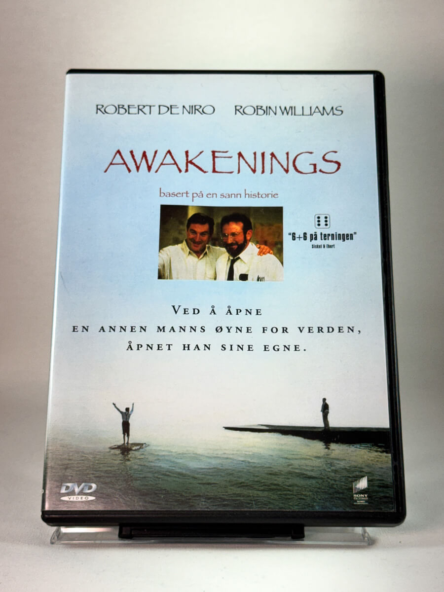 Awakenings – forside av DVD-cover til drama basert på sann historie, brukt film hos Brukbar Film