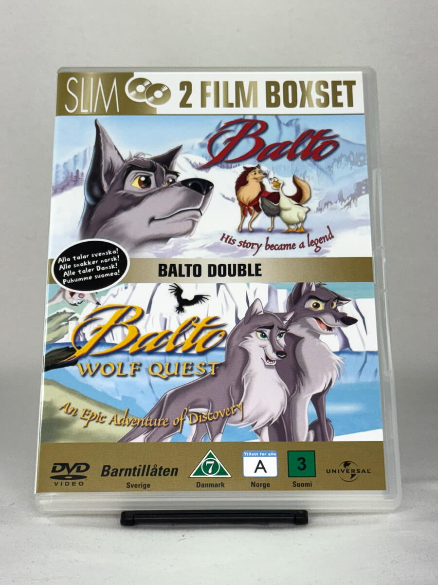 DVD-forside til filmen Balto Double
Originalt cover brukt for produktbilde i nettbutikken Brukbar Film