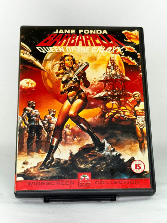 DVD-forside til filmen Barbarella: Queen of the Galaxy
Originalt cover brukt for produktbilde i nettbutikken Brukbar Film