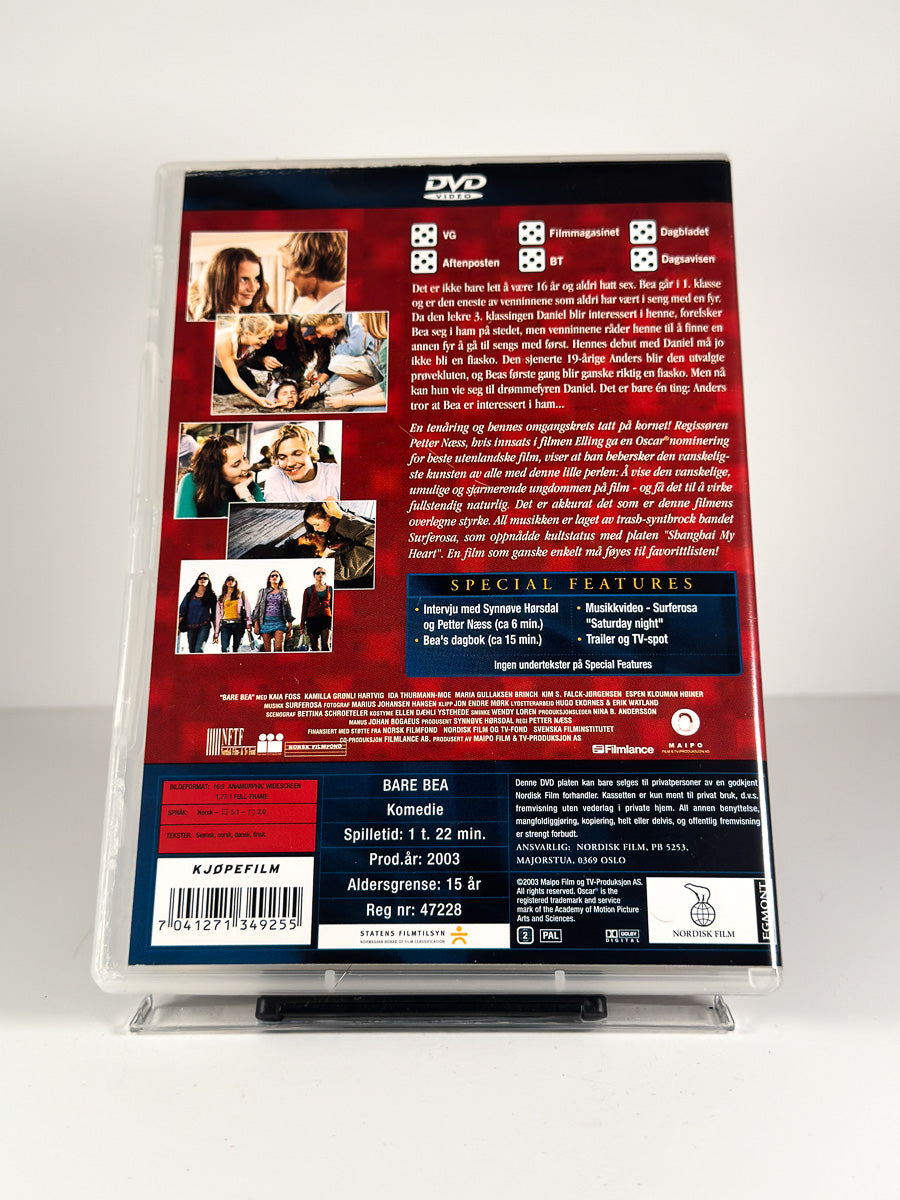 Bakside av cover til Bare Bea på DVD