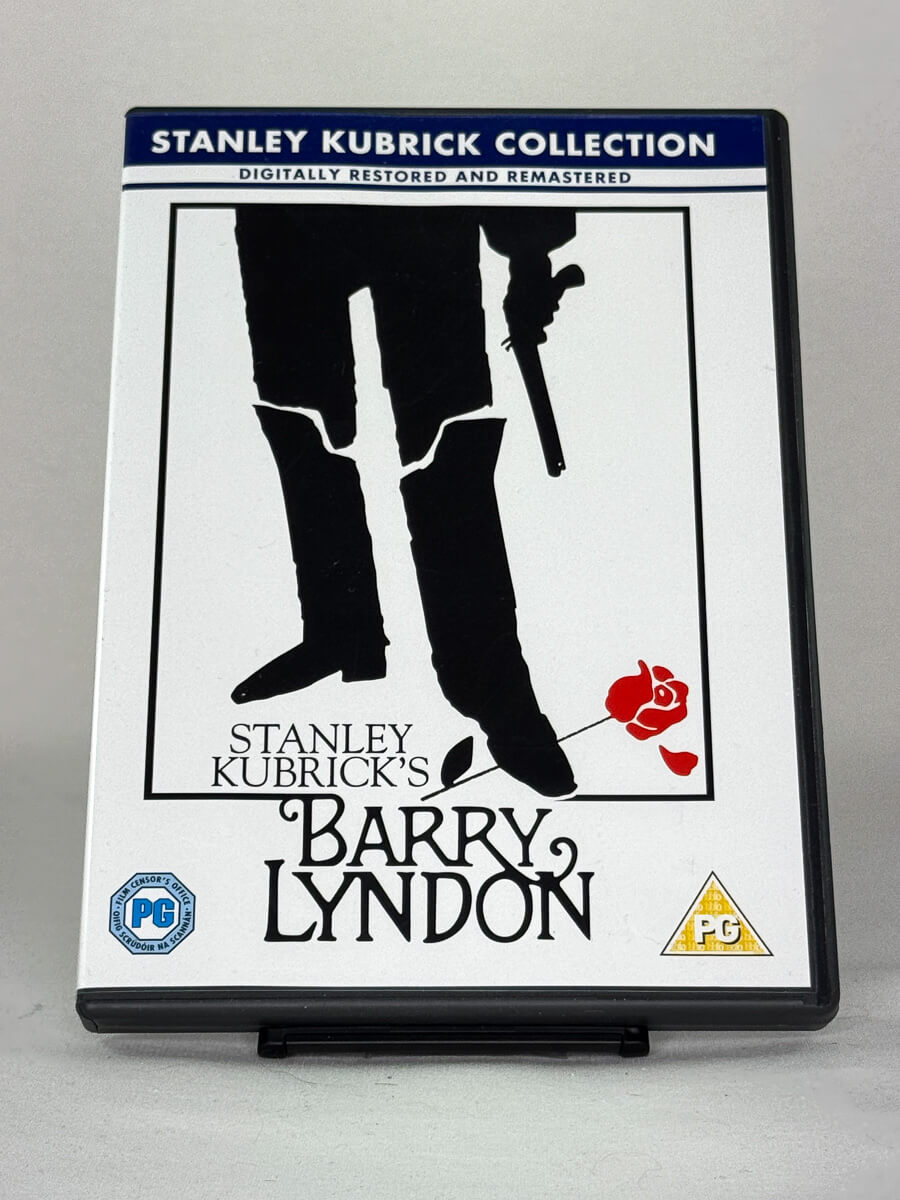 Forside av DVD-cover til Barry Lyndon – Stanley Kubricks historiske klassiker, restaurert utgave, brukt film hos Brukbar Film