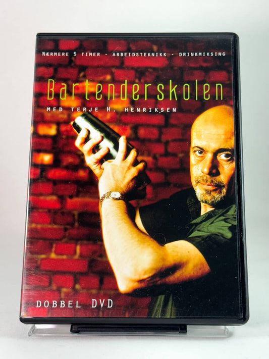 Forside av DVD-cover for Bartenderskolen, bruktfilm hos nettbutikken Brukbar Film