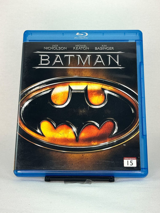 Forside av Blu-ray-coveret til Batman (1989) – ikonisk superheltklassiker i bruktsortimentet hos Brukbar Film
