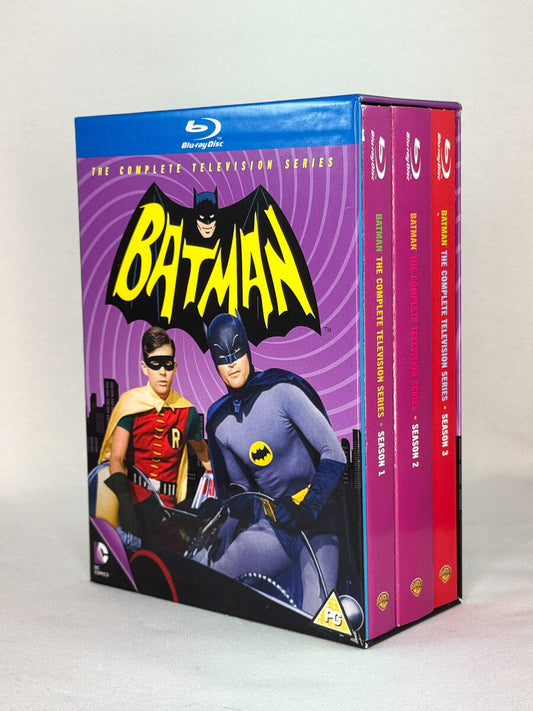 Forside av cover til Batman – The Complete Television Series, brukt Blu-ray hos Brukbar Film