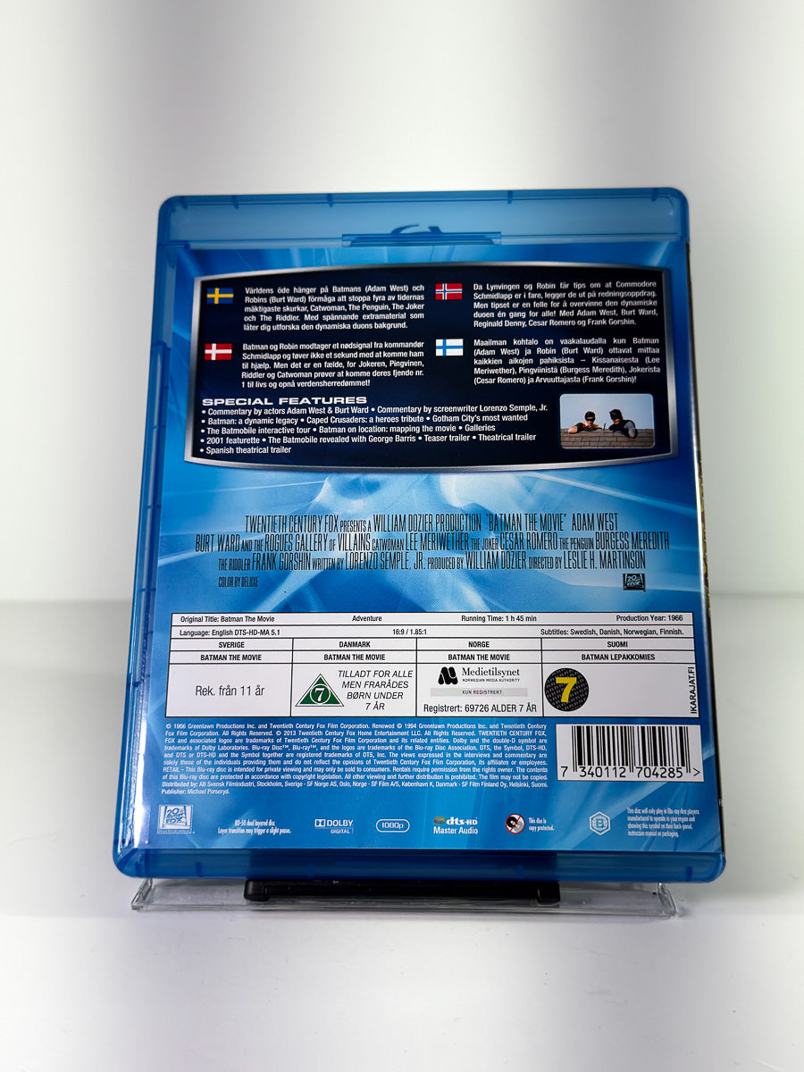 Bakside av cover til Batman: The Movie på Blu-ray