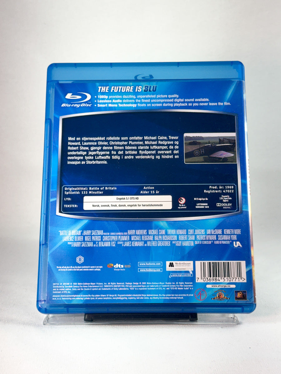 Bakside av cover til Battle of Britain, brukt Blu-ray hos Brukbar Film