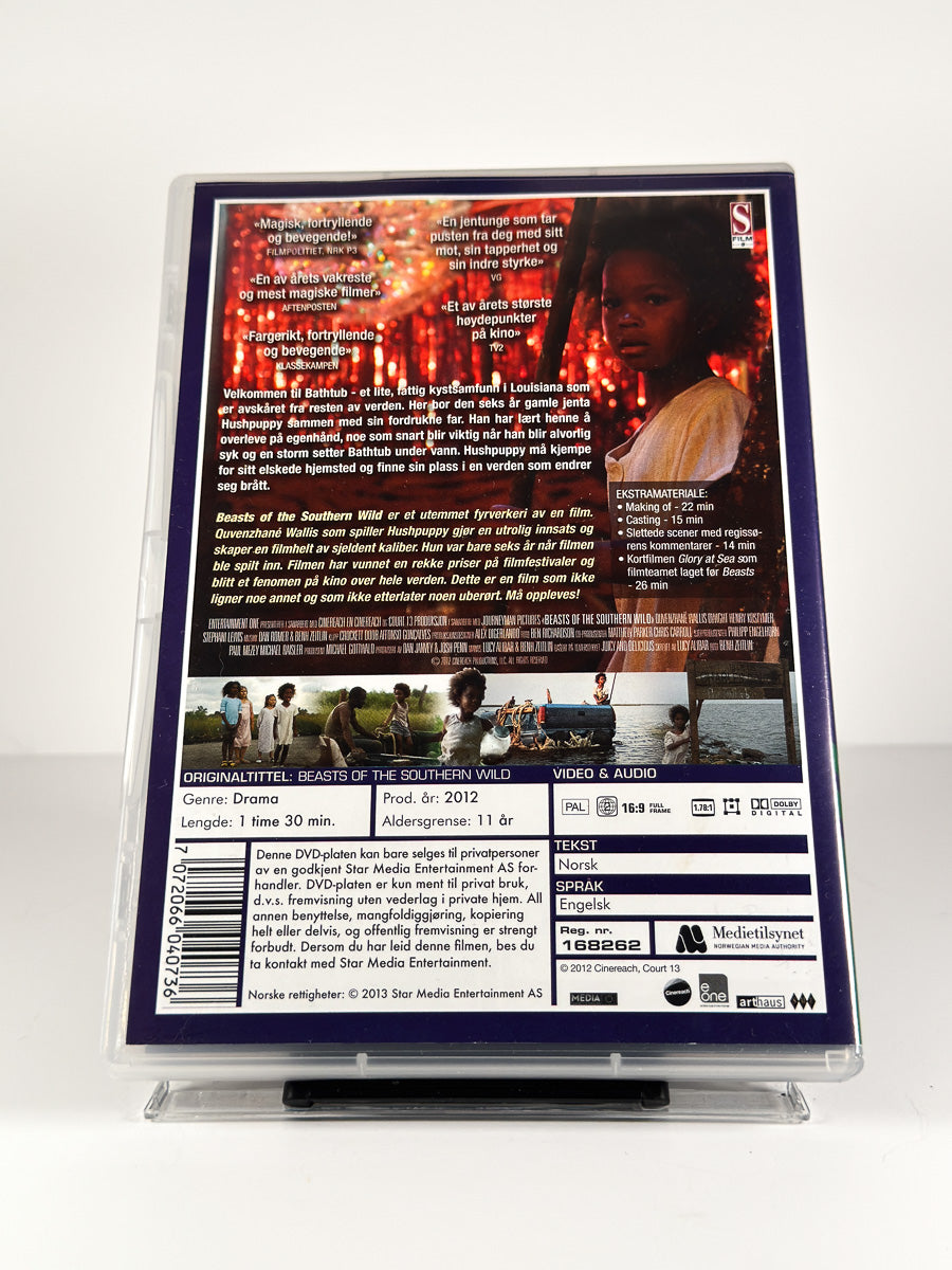 Bakside av cover til Beasts of the Southern Wild på DVD