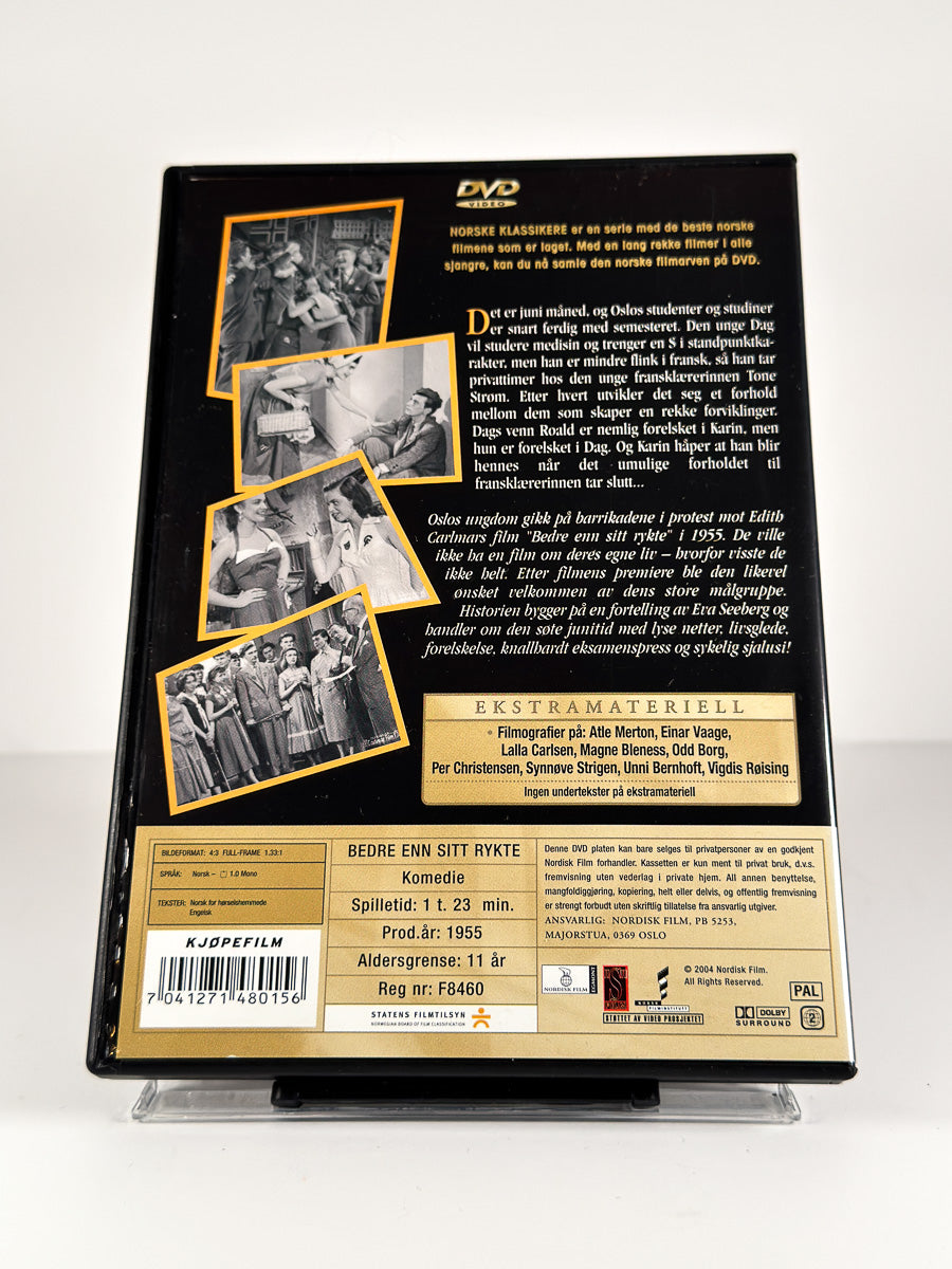 Bakside av cover til Bedre enn sitt rykte på DVD