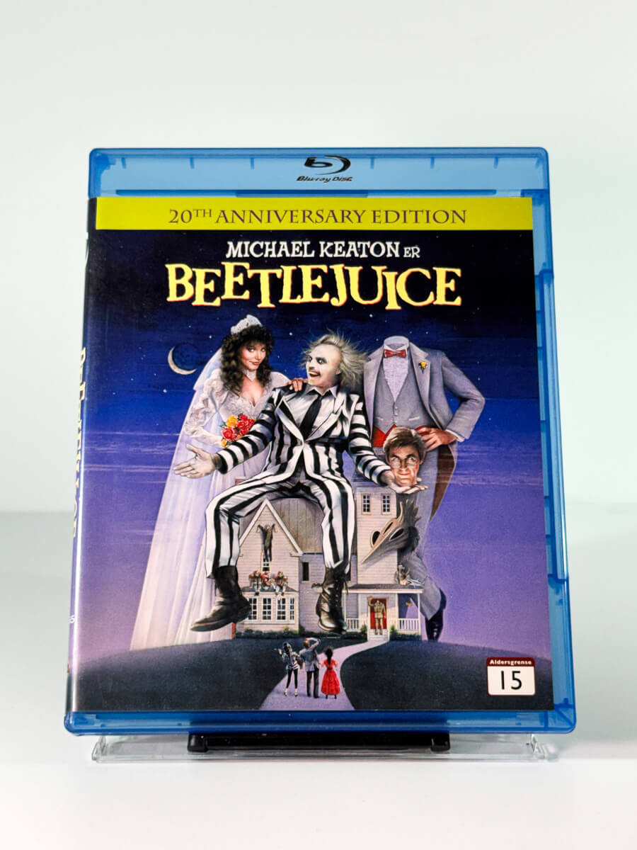 Forside av cover til Beetlejuice – 20th Anniversary Edition på Blu-ray, bruktfilm hos Brukbar Film