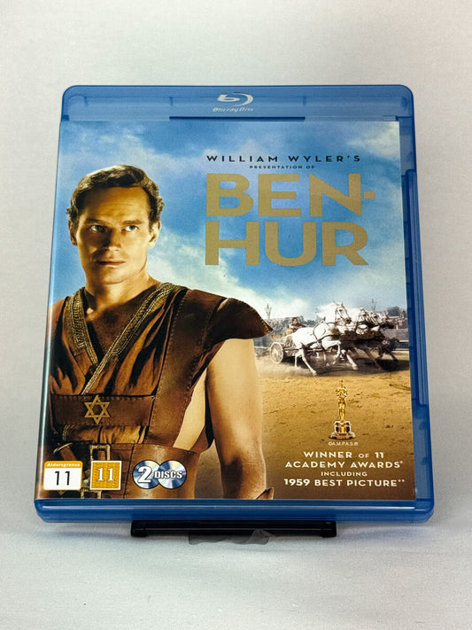 Forside av Blu-ray-cover til klassikeren Ben-Hur – brukt Oscar-vinnende film på Blu-ray fra Brukbar Film