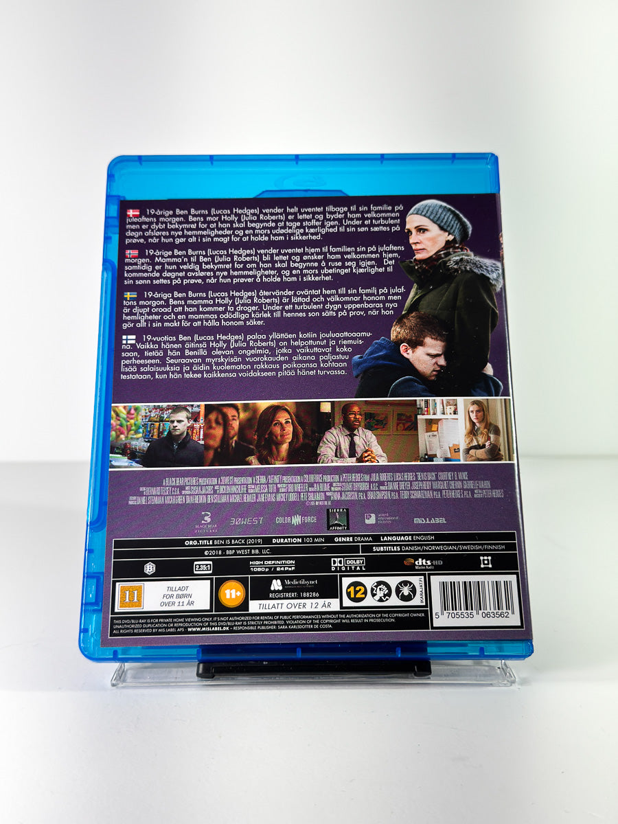 Bakside av cover til Ben Is Back på Blu-ray